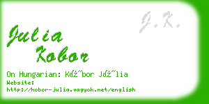 julia kobor business card